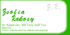 zsofia rakosy business card